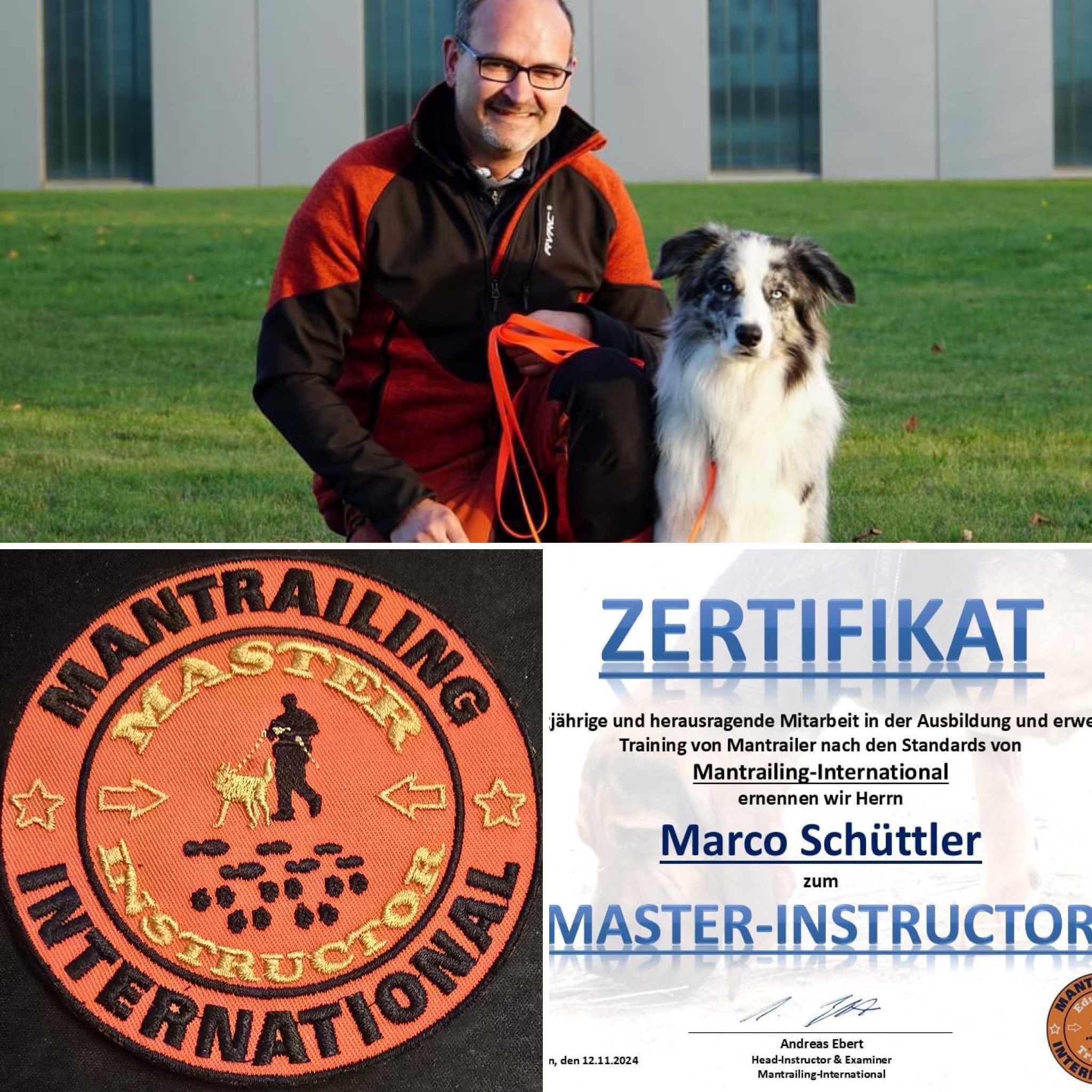 Ich bin Master Instructor für Mantrailing!